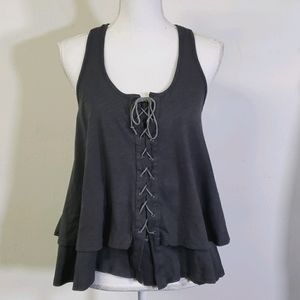 Elizabeth and James Boho Flowy Tank with Tie